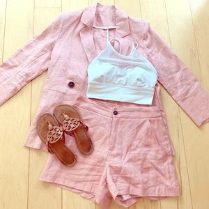 Tory burch sandals/Light pink set